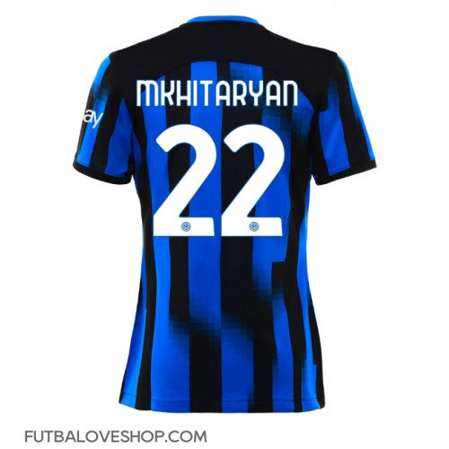 Dres Inter Milan Henrikh Mkhitaryan #22 Domáci pre Ženy 2023-24 Krátky Rukáv